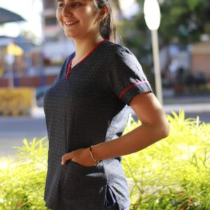 Camisa fresh tela índigo algodón