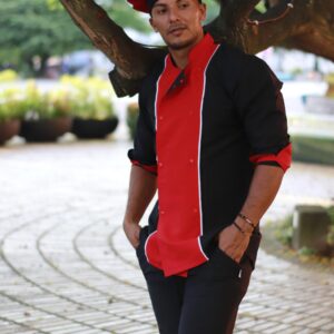 Chaqueta de chef combinada en tela antifluido